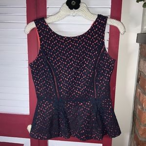 Gianni Bini Sleeveless Top with Crochet/Lace Over